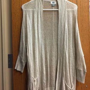 Waffle knit cardigan